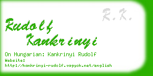 rudolf kankrinyi business card